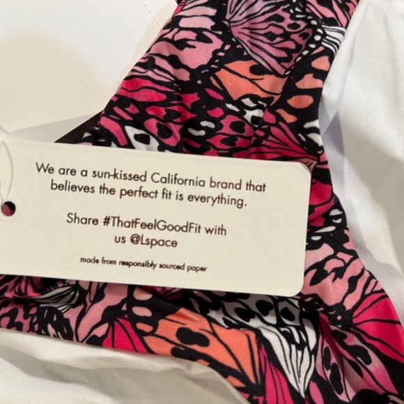 L*Space Trinity One Piece Cutout Swimsuit Butterfly Design Size S - NWT - Picture 14 of 16